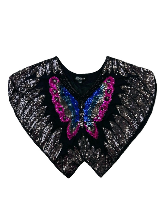 Forever 21 Tops - 80s style butterfly sequin cape top Forever21 size 1X